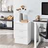 Modern Bedside Table Storage Nightstand Cabinet w/ 3 Drawers Bedroom Furniture