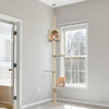 Floor to Ceiling Cat Tree 220-260cm Climbing Tower with Scratching Post Condo