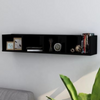 Grey High Gloss Shelving Unit Wooden Wall Shelf Small Ornament Display Shelves