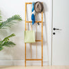 Folding Corner Hall Tree Coat Rack Entryway Storage Hook Stand Hanging Clothes