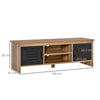 Industrial Style Small TV Cabinet Media Storage Unit Rustic TV Stand Metal Doors