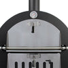 Outdoor Garden Pizza Oven Charcoal BBQ Grill 2-Tier Freestanding with Chimney