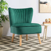 Scallop Back Armchair Lotus Petal Tub Seat Lounge Occasional Accent Sofa Chair