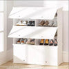Mondeer 12 Cube DIY Plastic Shoe Storage Cabinet Boxes Cupboard Organizer White