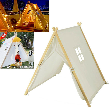 Large Kids Party Tent Teepee Foldable Tunnel Children Wigwam Indoor Play House