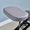 Kneeling Posture Chair Grey Stool Ergonomic Seat Leather w/ Wheels