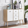 Modern 2 Door 3 Drawers Cupboard Storage Cabinet Unit Sideboard Table Kitchen BN