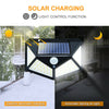1x 100LED Solar Power PIR Motion Sensor Wall Lights Outdoor Garden Security Lamp