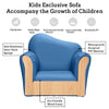 Kids Sofa Children Chair Seat Armchair Playroom Bedroom W/Footstool Gift Blue