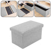 40cm Folding Ottoman Storage Box with Lid Pouffe Footstool Toy Container Bench