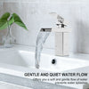 Modern Bathroom Basin Sink Tap Monobloc Mixer Taps Faucet Waterfall Chrome Brass