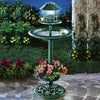 Solar Light Bird Bath Bird Hotel Feeder Bird Feeding Station Garden Ornament New