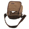 Men Canvas Shoulder Bag Leather Military Messenger Bag Satchel Vintage Handbag