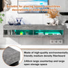 Wall Mounted TV Stand Unit Floating LED Storage Cabinet Large Countertop Shelf