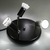 Round 3 Way Adjustable LED Ceiling Lights Spotlight Fittings Kitchen GU10 Bulbs