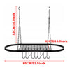 Oval Kitchen Iron Pot Rack Ceiling Hanging Cookware Storage Pan Holder Hanger UK