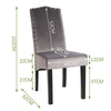2/4pcs Vintage High Back Knocker Ring Dining Chairs Velvet Padded Dinner Seat