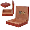 Cedar Wood Wooden Lined Cigar Humidor Humidifier Hygrometer Case Box Brown NEW