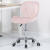 Cushioned Velvet Desk Office Chair Chrome Legs Lift Swivel Small Adjustable