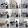 L Shaped Office Desk PC Workstation Corner Table Black Home Office Gaming