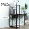 Industrial Large Office Desk Metal Vintage Writing Computer Table Shelf Shelves