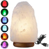 LED Salt Lamp White Himalayan Natural Rock Crystal Healing Ionizing Night Light