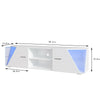 Modern TV Unit Cabinet Stand High Gloss Doors 160cm with LED Lights Drawers