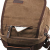Men Canvas Shoulder Bag Leather Military Messenger Bag Satchel Vintage Handbag