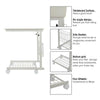 Adjustable Bed Sofa Side End Table C Shaped Coffee Tea Laptop Desk Trolly Tray