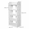 5 Tier Wooden Shoe Rack Storage Shelf Display Stand Organiser Unit Cabinet White