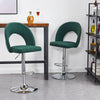 2x Modern Chrome & Gas Lift Swivel Velvet Kitchen Breakfast Bar Stool UK