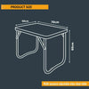 2.3FT FOLDING PORTABLE CAMPING TABLE, WOODEN MDF,OUTDOOR DINING BBQ PICNIC PARTY