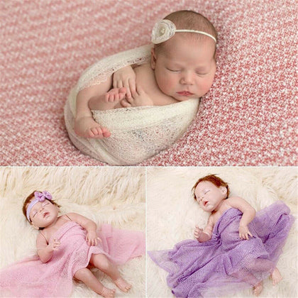 Baby Photo Wraps Cloth Newborn Wraps Stretch Knit Wrap Photography Props Blanket