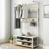 Hat and Coat Rack Stand Clothes Rail Shoe Storage Rack Hanger Hook Shelf 8 Hooks