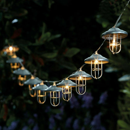 10 LED Solar Powered Lanterns Fairy String Lights Outdoor Garden Party Hanging