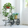 Bicycle Style Corner Flower Stand Craft Bonsai Frame Plant Pot Rack Home Garden