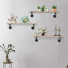 Wood Floating Shelf Storage Unit Kit Fitting Wall Mounted Corner Shelves Rack