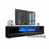 LED Light Storage Cabinet TV Stand High Gloss Doors Drawers Media Unit Sideboard