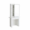 White Dressing Makeup Table Sliding Mirror Drawer Shelves Bedroom Furniture Unit