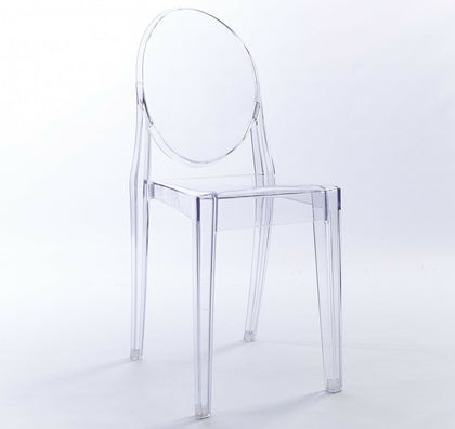 Clear Ghost Victoria Dining & Vanity Dressing Room Chair Transparent Modern