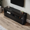 High Gloss Black 120cm TV Stand Cabinet Unit 2 Door Sideboard with LED Lights