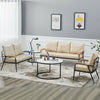 1/2/3 Seater Faux Leather Sofa Armchairs Couches Livingroom Black Brown Modern