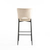 LILY VELVET BREAKFAST BAR STOOL PADDED SEAT METAL LEGS KITCHEN BAR