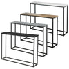 Wooden Free Standing Hallway Console Table Living Room Shelf Display Metal Legs