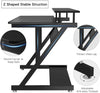 Small Computer Desk PC Laptop Table w/ 2 Shelves Home Office Study Workstation