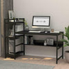 Corner Computer Desk PC Laptop Study Table Gaming Home Office w/ 4 Tiers Shelves