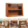Wood Retro Desktop Small Cabinet Cups Sundries Storage Shelf Cosmetic Makeup Box