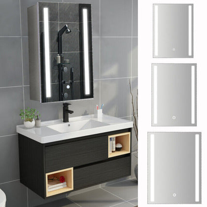 LED Bathroom Mirror Cabinet Lights Illuminated With Shaver Socket Touch Switch