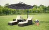 Mondeer 3M Garden Banana Parasol Cantilever Parasol Crank Handle with Solar LED