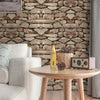 Stone Wall Wallpaper Roll 3D Effect Wallcovering For Living Room Decor UK
